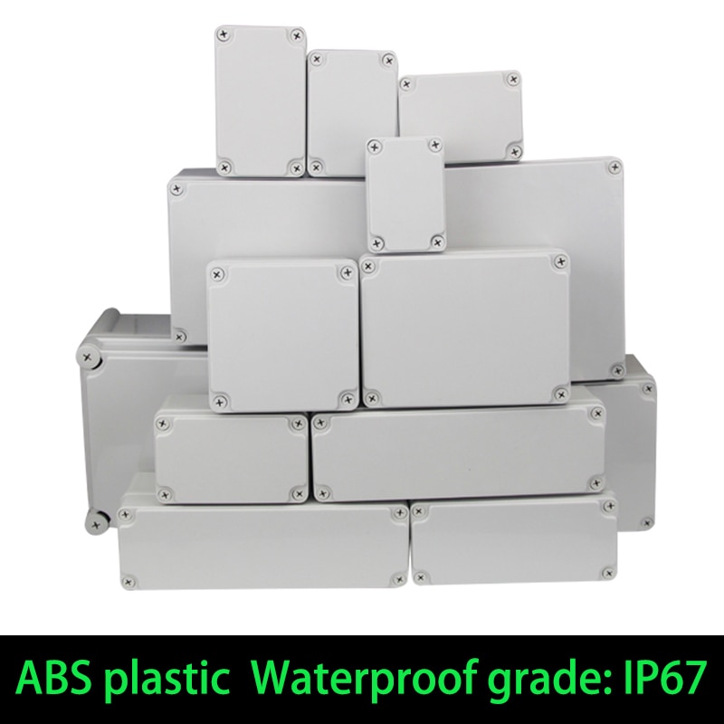 Waterproof Plastic Enclosure Box Electronic ip67 Project Instrument Case Electrical Project Box ABS Outdoor Junction Box Housing