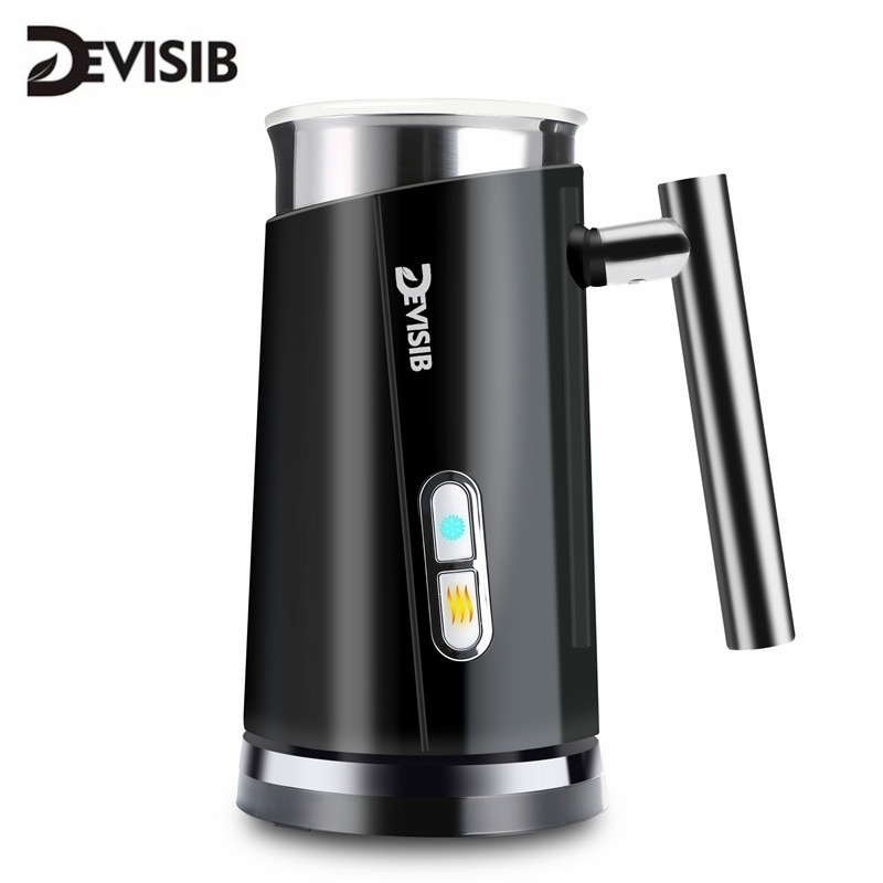 DEVISIB Milk Frother 3 in 1 Electric Steamer for Making Latte Cappuccino Automatic Warmer Coffee Foamer Heater Hot Cold