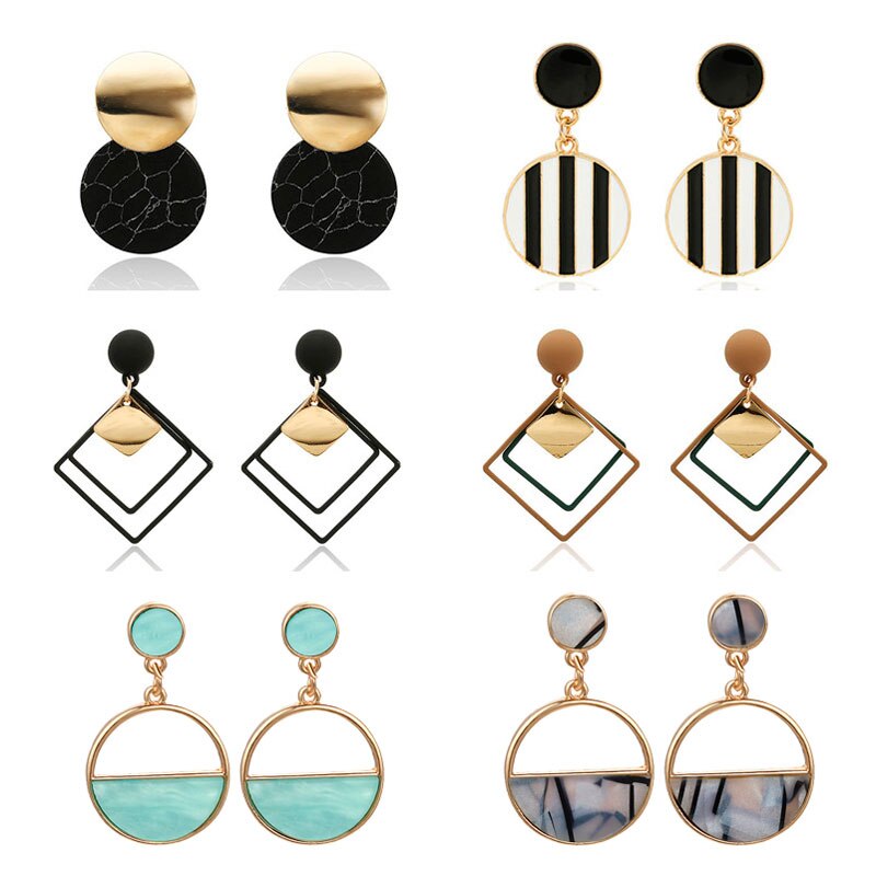 2019 Retro women's fashion statement Round Dangle Earrings for wedding party Christmas gift wholesale