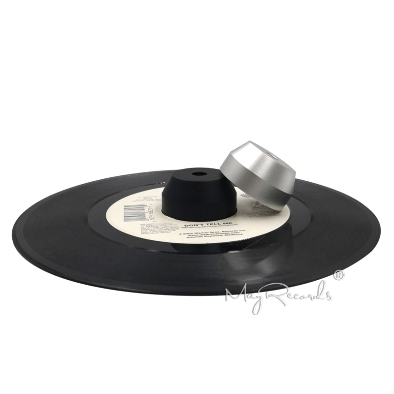 45 RPM Adapter Durable Solid Aluminum Center Adapter for 7 inch EP Record Vinyl