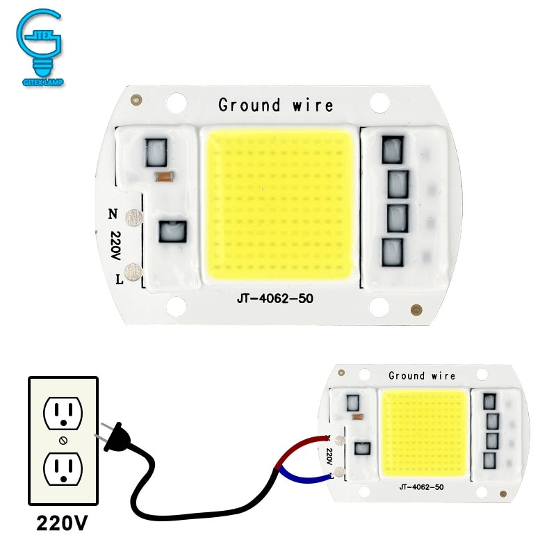 LED Chip 10W 20W 30W 50W COB Chip LED Lamp 220V 240V No Need Driver for Flood Light Spotlight Lampada DIY Lighting