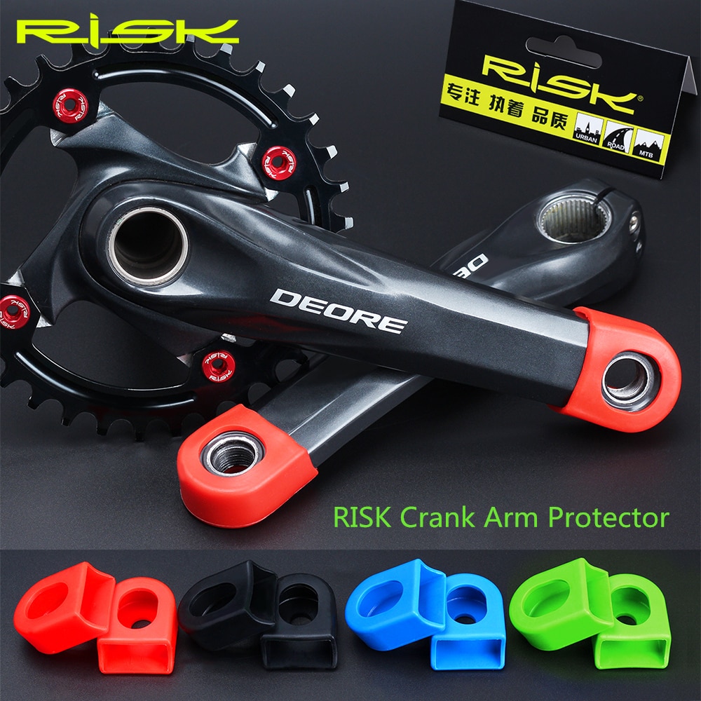 2Pcs Bike Crank Protector Cover Silica Gel Race Face Crank Boot Silicone protective sleeve Protectors Crankset Protective Case