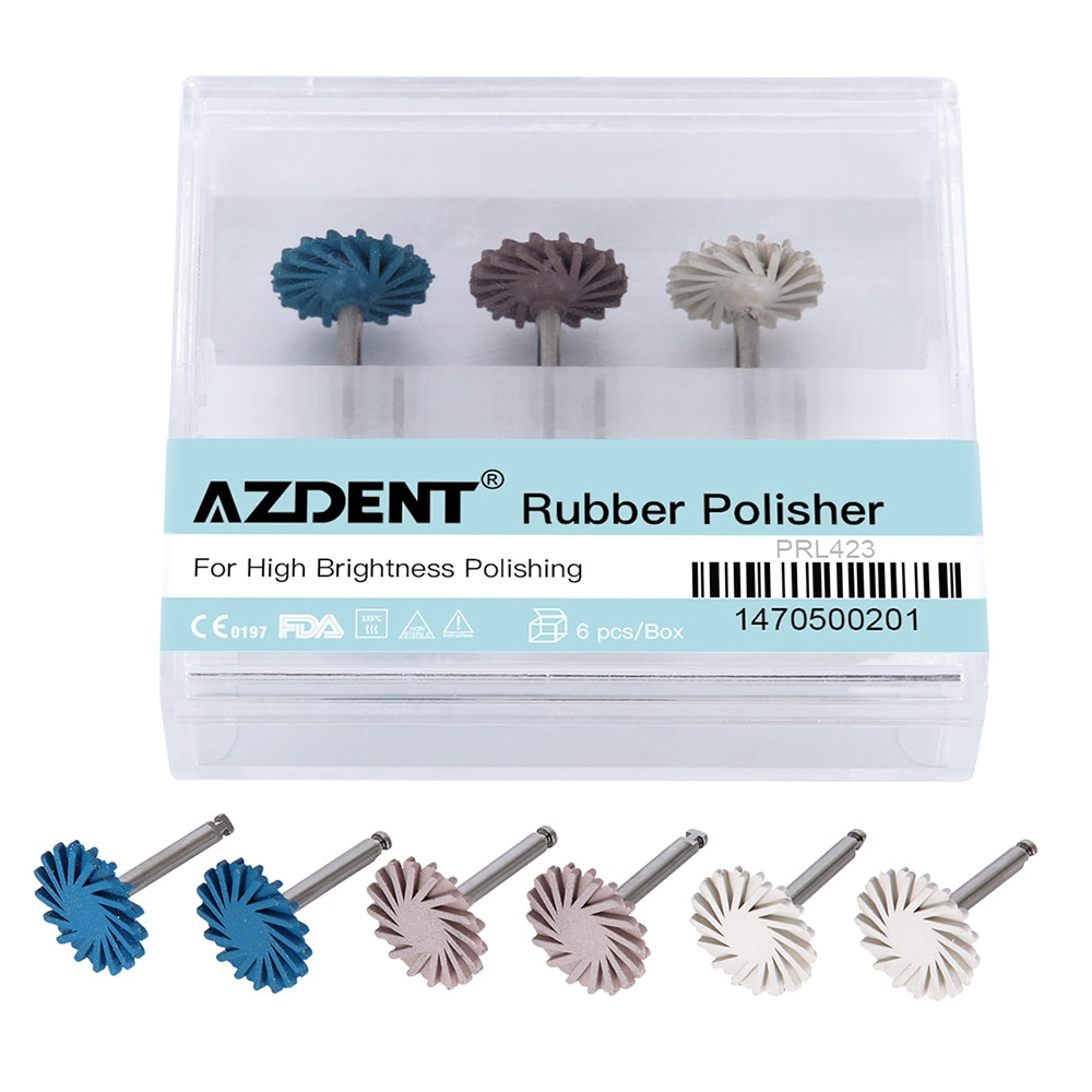 6pcs/set Dental Composite Resin Polishing Disc Kit Spiral Flex Brush Burs Diamond System RA disc 14mm wheel