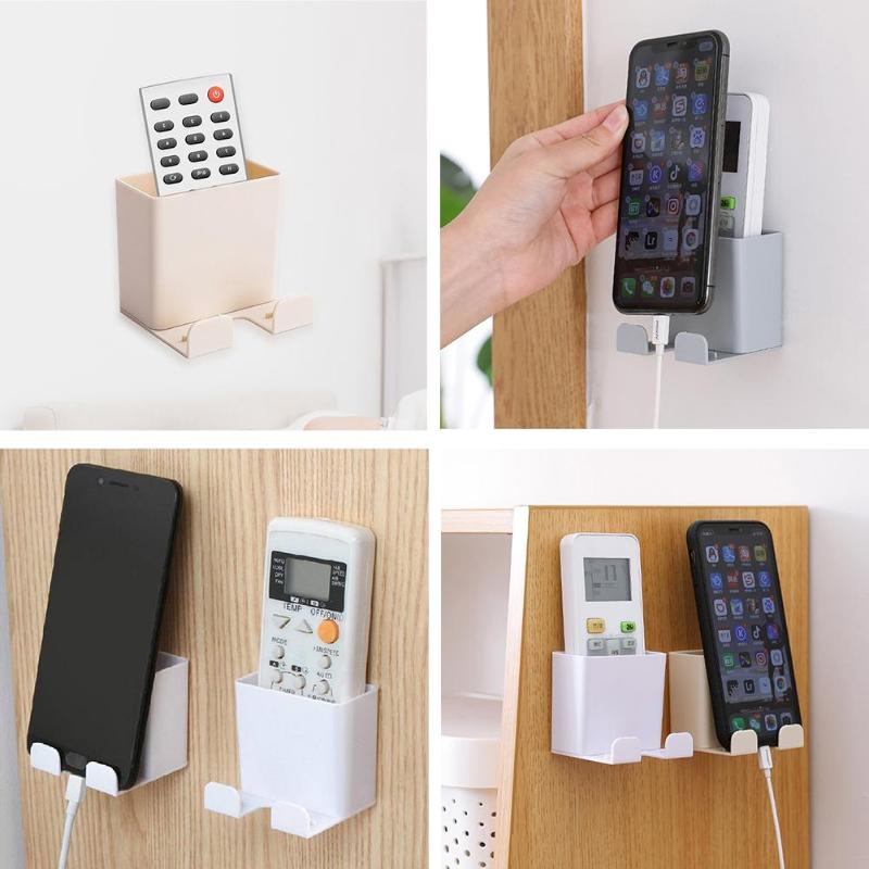 Wall Mounted Pen Holder Desktop Organizer Remote Control Mobile Phone Organizer Storage Box Durable Mounted Stationery Holder