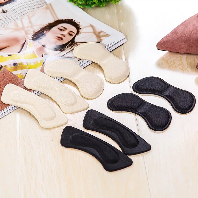 1Pair Heel Pad High Quality Sponge Invisible Back Soft Heel Pads High Heel Shoes Grip Adhesive Liner Cushion Insert Pad Insoles