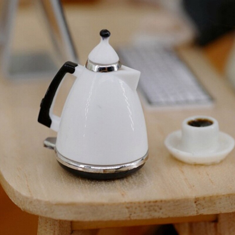 kids pretend toy Mini Dollhouse furniture Kettle Pot 5pcs mini cup Miniature Kitchen Kettle Toy Pot Dolls Decorations