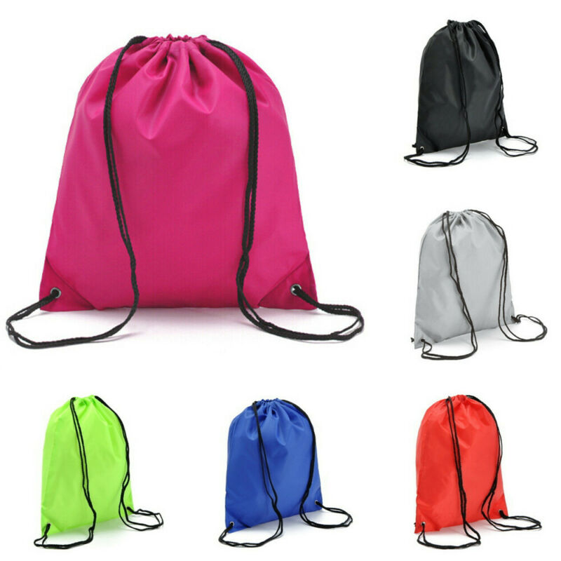 String Drawstring Back Pack Cinch Sack Gym Tote Small Bag School Sport Shoes Bag Pocket /BL1