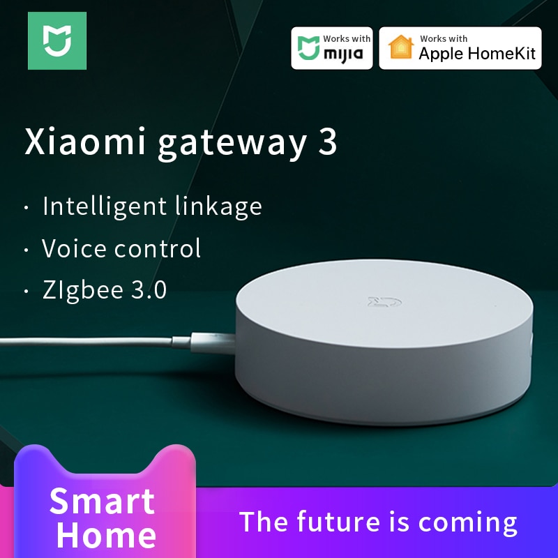 Xiaomi Mijia Gateway 3 Mi Smart home Hub mi Multi-Mode Gateway ZigBee 3.0 Work with Mi home APP Apple Homekit APP
