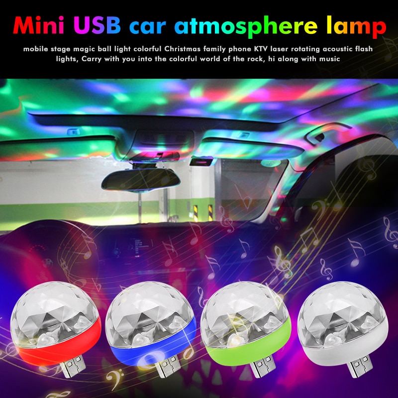 USB Mini Disco Lights Portable Home Party Light DC 5V USB Powered Led Stage Party Ball DJ Lighting,Karaoke Party Led Christmas