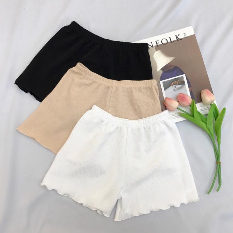 New Women Soft Solid Color Seamless Safety Short Pants Hot Sale Summer Under Skirt Shorts Breathable Shorts