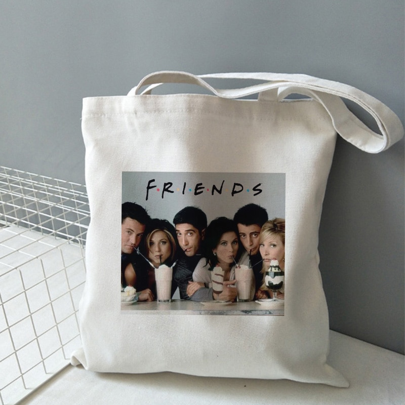 Fun Hot Broadcast Friends TV Show Women Bag Harajuku Fashion Shoulder Bags New Retro Big Handbag Ulzzang Cat Messenger Bag Purse