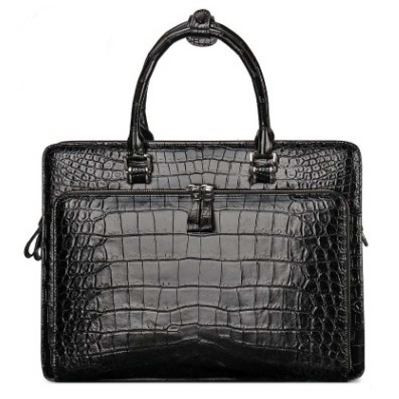 dongou new crocodile men briefcase high-end crocodile belly Laptop bag business Men's handbag men handbag