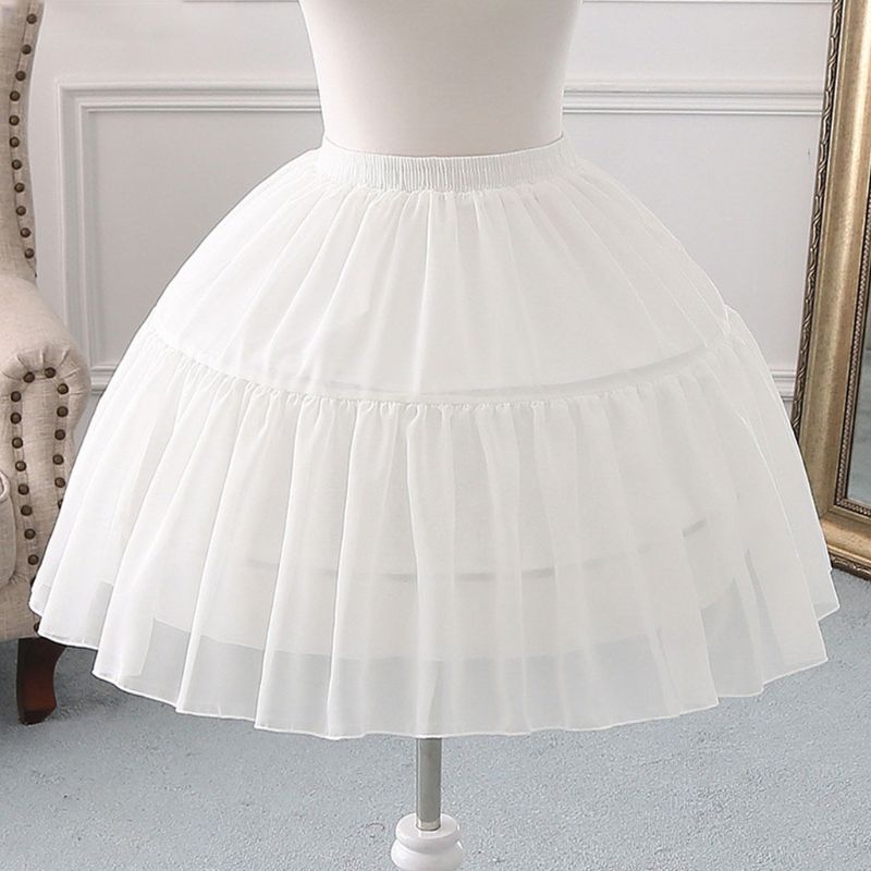 Cosplay Fish-bone Short Skirt Lolita Carmen Slip Liner Cute Girls Skirts Adjustable Petticoat