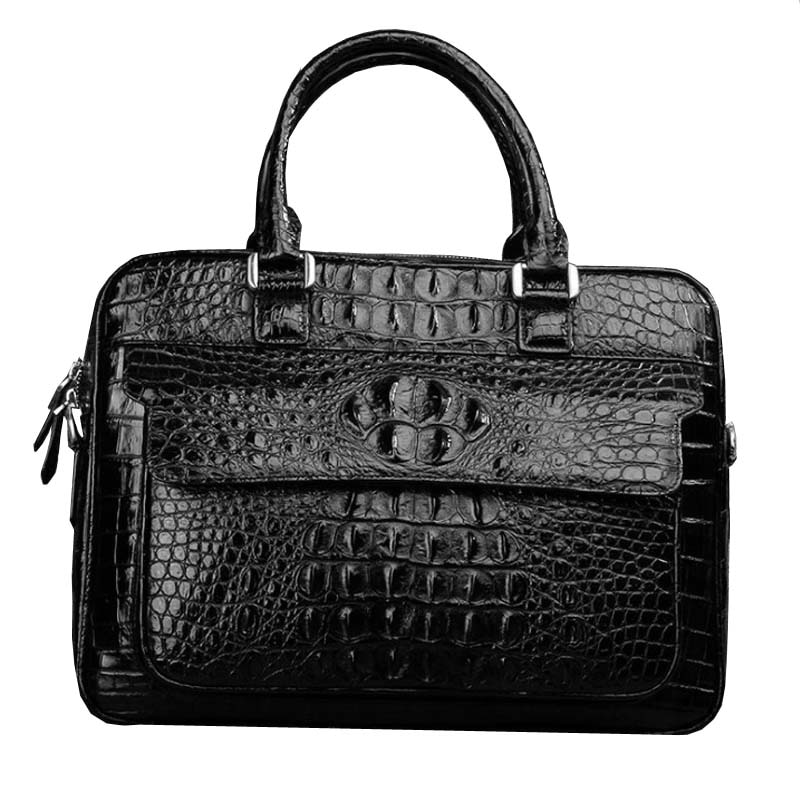 ourui true crocodile men briefcase Genuine leather new With cover zipper men handbag