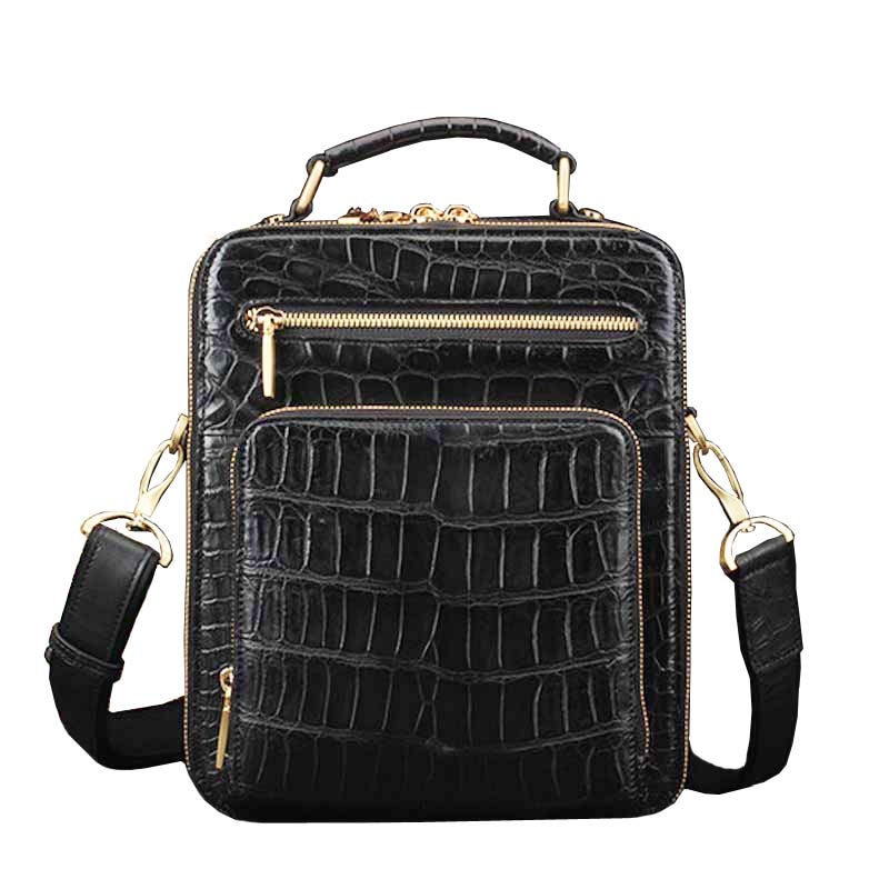 ourui true new crocodile leather Single shoulder bag crocodile leather Oblique cross package package male men handbag