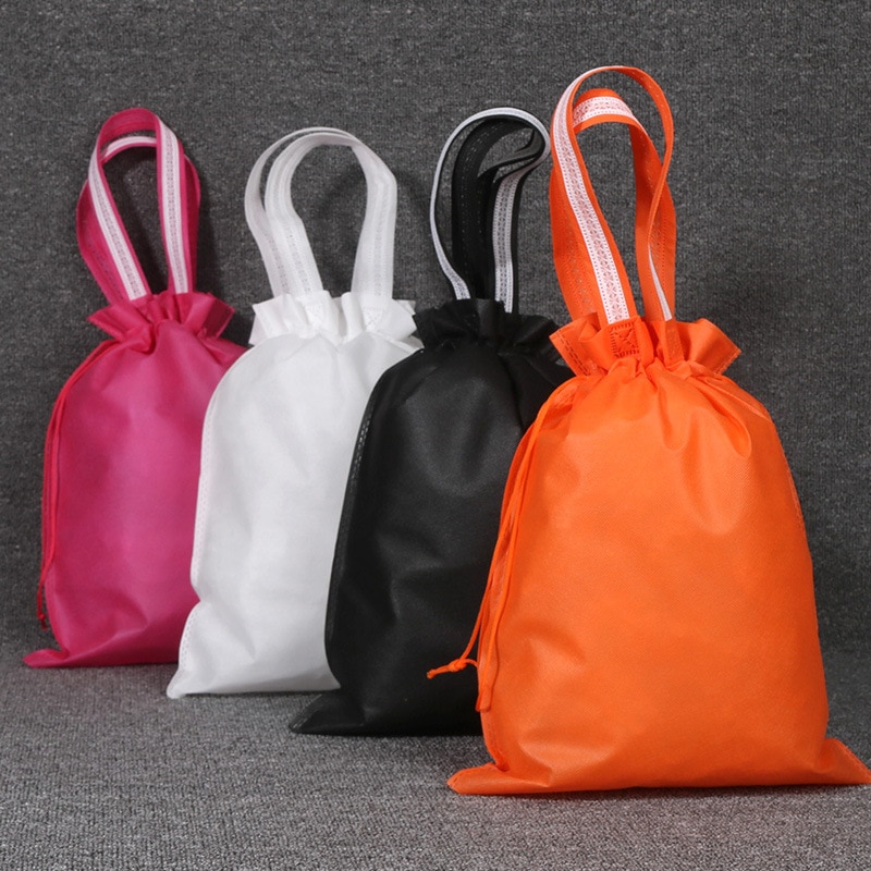 Fashion Portable Drawstring Bags Girls Shoes Bags Women Non-woven Travel Pouch Storage Clothes Handbag Dustproof Makeup Bag