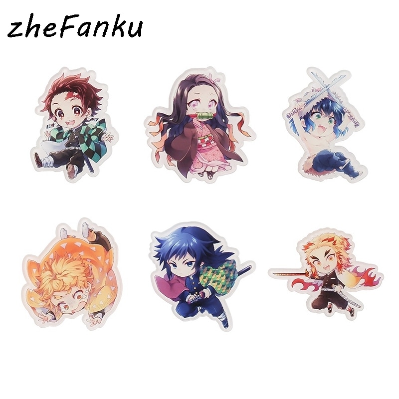 Anime Badge Demon Slayer: Kimetsu No Yaiba Kamado Tanjirou Pin Button Brooch Badge Cosplay Acrylic Brooch Gift