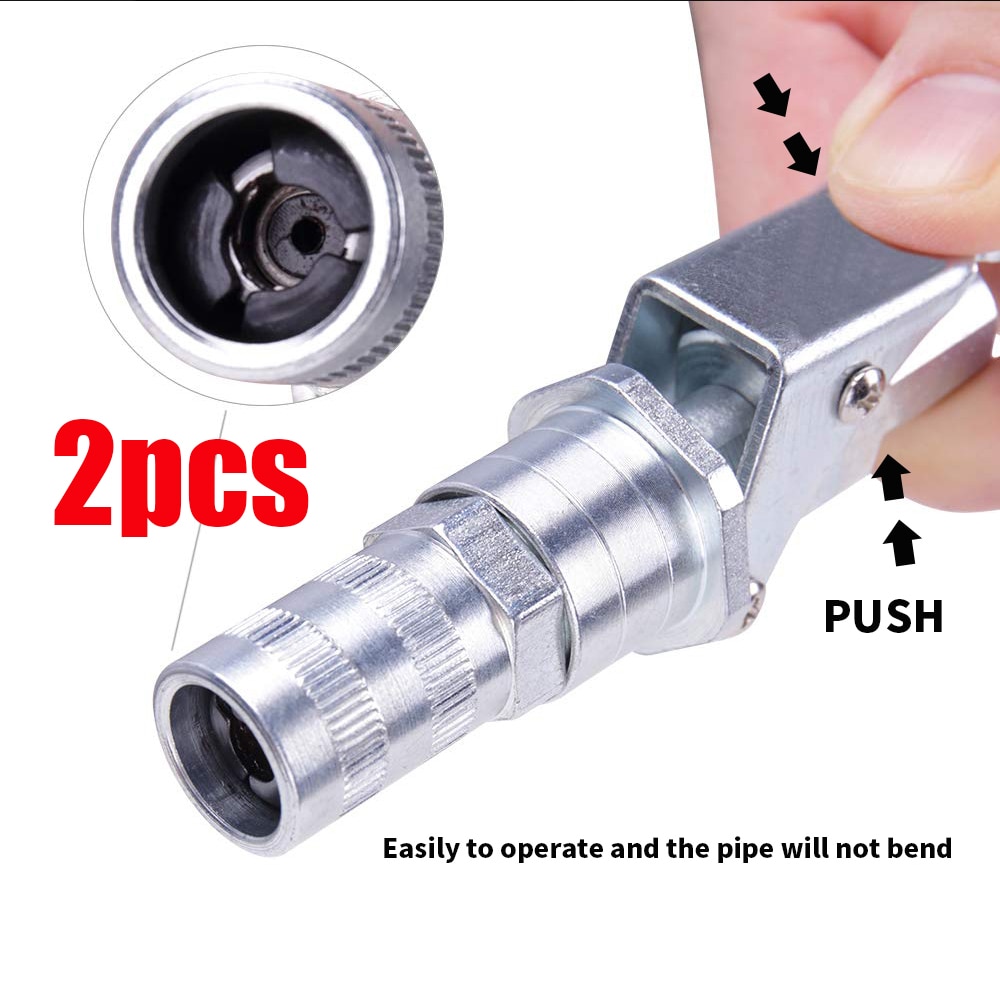 Grease Gun Coupler Lock Pliers Zerk Coupler Fitting 10,000 PSI 1/8 Inch NPT Upgraded Clip-off High Pressure Grease Couple