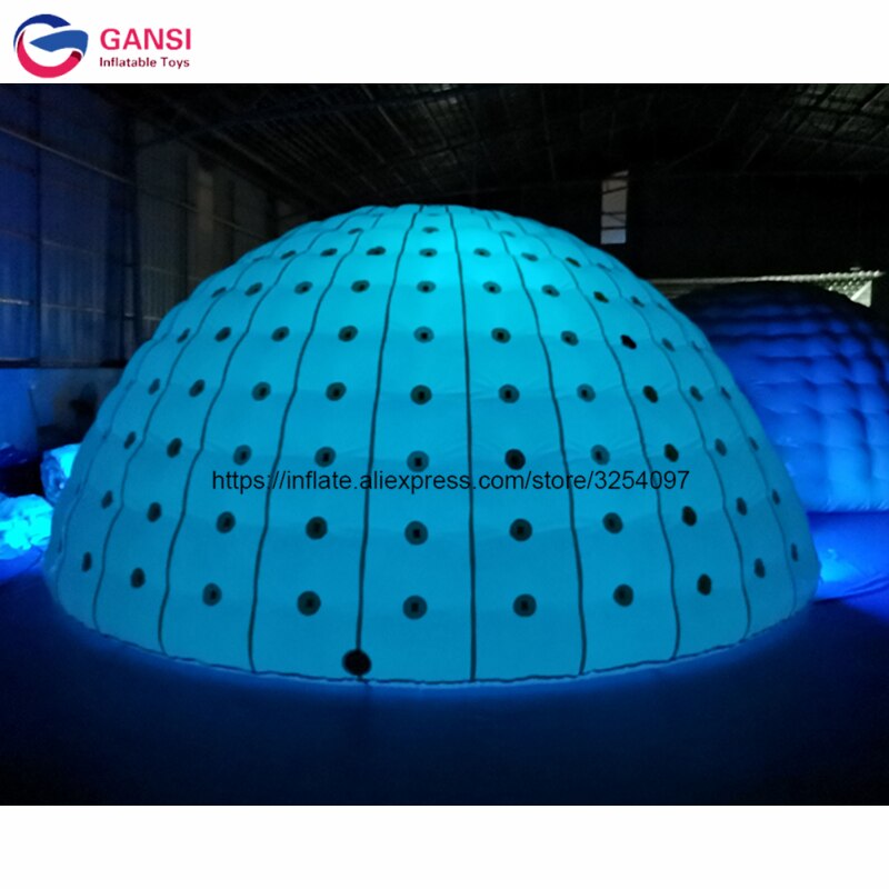 Wedding tent led lighted inflatable part event dome tent,pretty lighting inflatable igloo tent with air pump