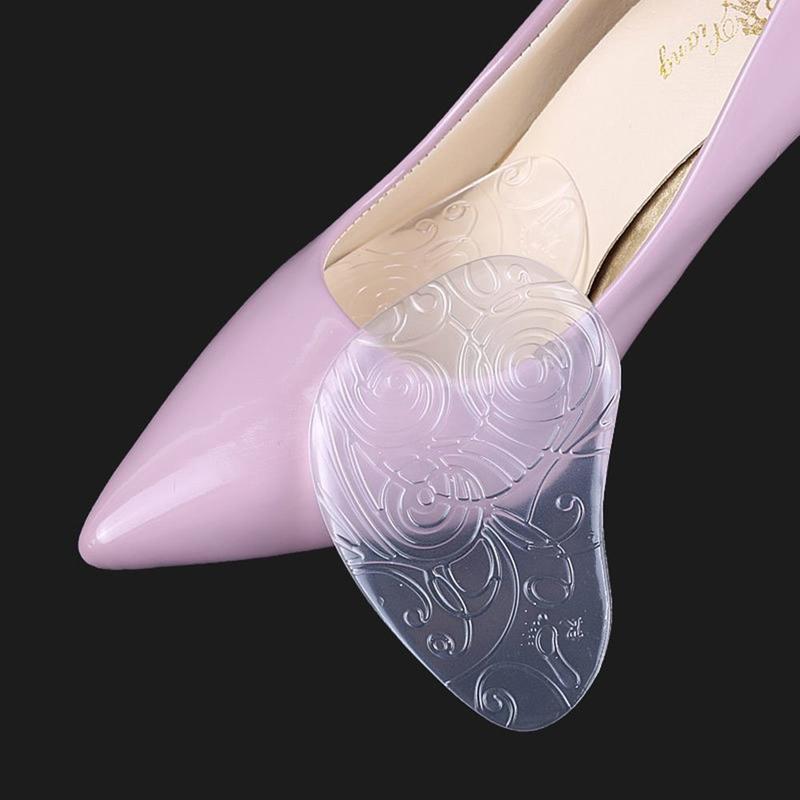 2 pcs Shoe Pads Forefoot Cushion Silicone Massage Non Slip High Heels Insole Pain