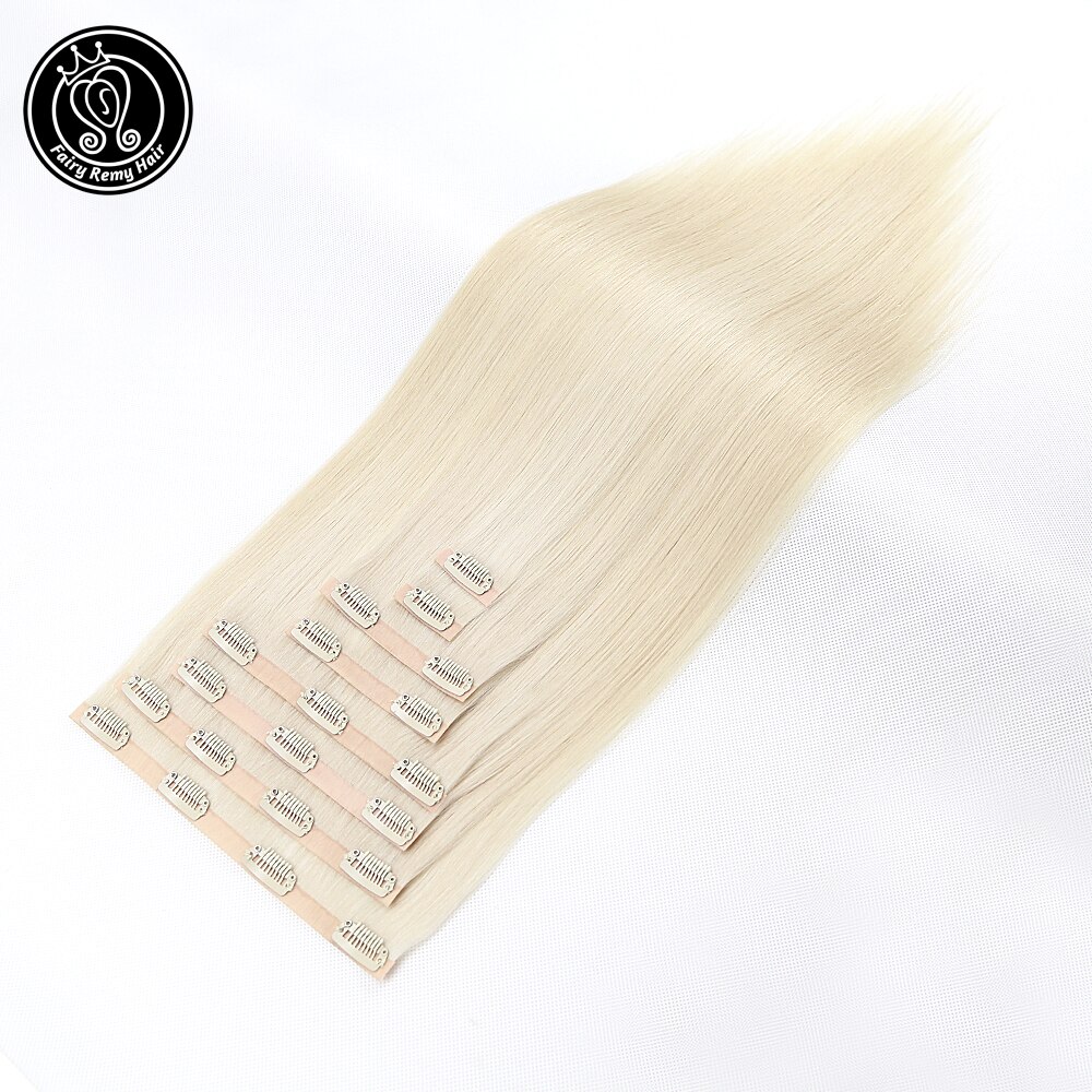 Fairy Remy Hair Straight Clip In Human PU Hair Extensions 100% Real Remy Human Hair Clip Ins 18 Inch 8 pcs 20 Clips 170g/set
