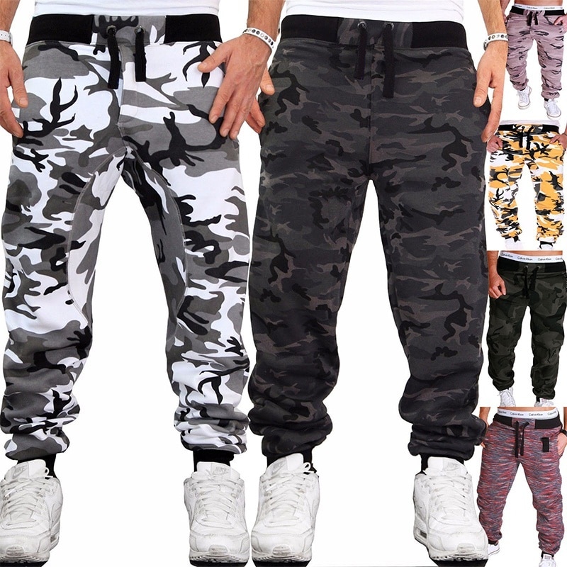 ZOGAA Mens Joggers Camouflage Sweatpants Casual Sports Camo Pants Brand Full Length Fitness Army Jogging Trousers Cargo Pants