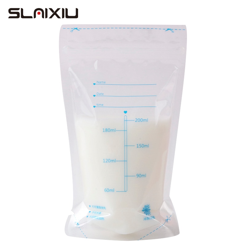 30 Pcs/Bag 200ml Milk Freezer Bags BPA Free Baby Food Storage Disposable Practical And Convenient Breast Safe Feeding Bags