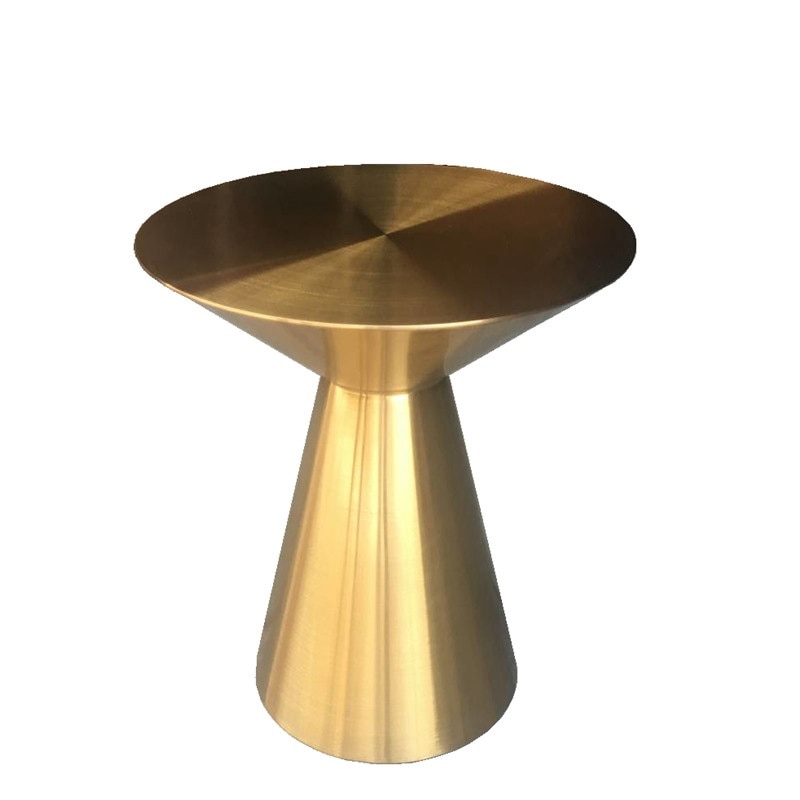 30pcs Pack, 52cm High All Metal Small Side Table / 45cm Round Stainless Steel Made Coffee Table with Brass Coating