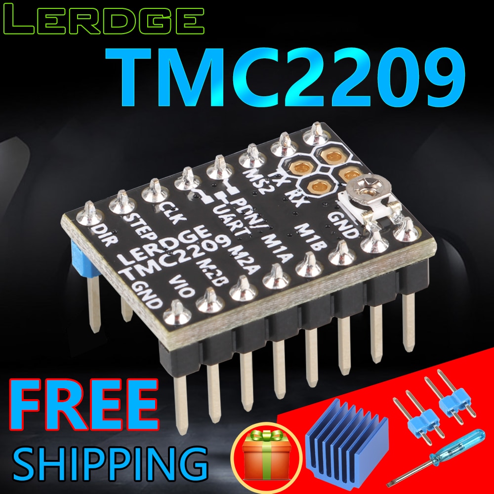 LERDGE TMC2209 Stepper Motor Driver UART VS TMC 2208 A4988 lv8729 3D Printer Parts Stepstick 2.0A ultra-silent Ender3