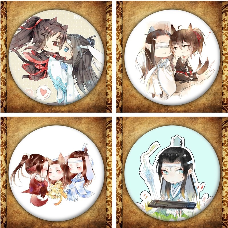 Anime Mo Dao Zu Shi Display Badge Fashion Cartoon Figure Mo Dao Zhu Shi Wei Wuxian Bags Brooches Pins