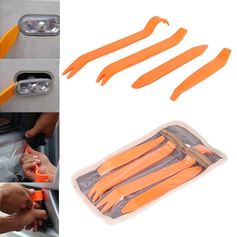 4Pcs Auto Car Radio Panel Door Clip Panel Trim Dash Audio Removal Kit Repair Hand Cockpit Pry Tool Accessories