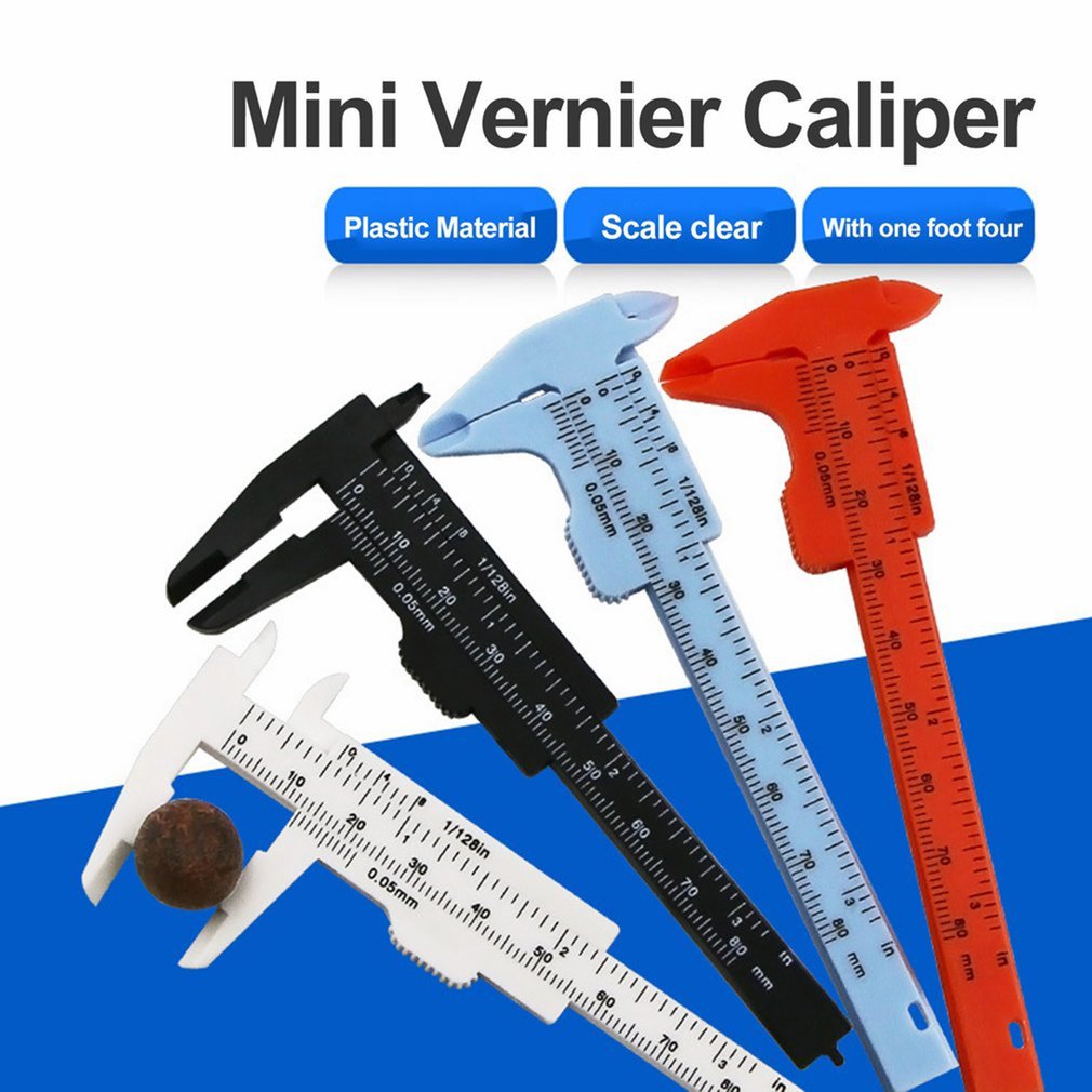 0-80mm/150mm 0.5mm Plastic Vernier Caliper Double Scale Measuring Tools Student Mini Tool Ruler DIY Model Making Woodworking