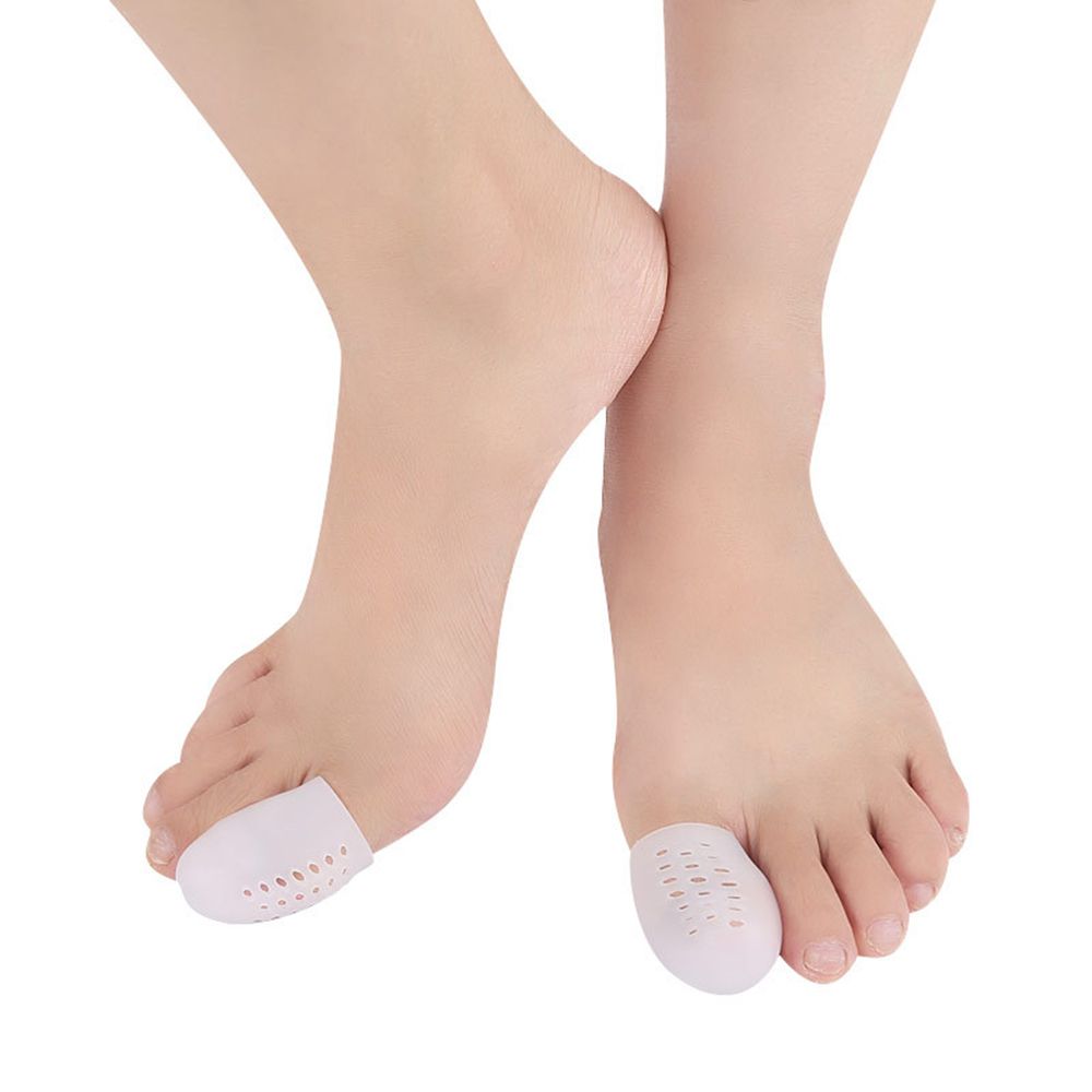 2Pcs Foot Care Tool Silicone Gel Toe Separators Stretchers Toe Tube Corns Blisters Protector Gel Bunion Toe Finger Protection