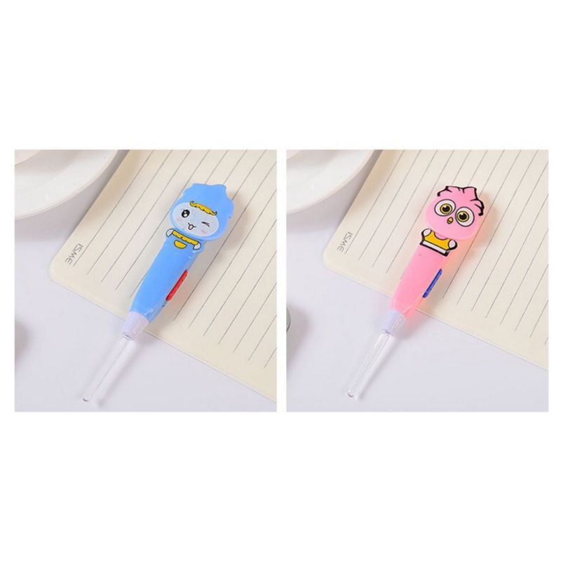 Cartoon Owl Luminous Earpick LED Light Ear Cleaning Spoon Baby Earwax Removing Safe Tool Kids Nursing Care 24BE