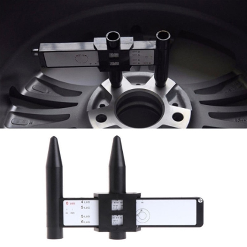 2020 Hot Sale Wheel Rim Bolt Pattern Sliding PCD Measuring Tool Gauge Ruler 8 Holes PCD Ruler Lugs Hub Pitch Measurement Tool