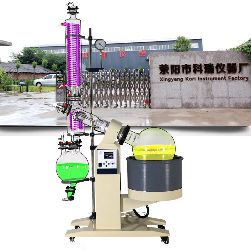 New Design KRE6010 digital CBD rotary evaporator Rotovap 10l for hemp essential oil distillation extracts