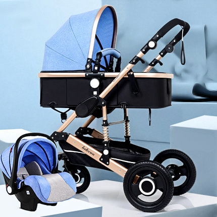 Fast ship! Baby stroller high landscape light can sit reclining folding shock two-way newborn child stroller 3 in 1 stroller