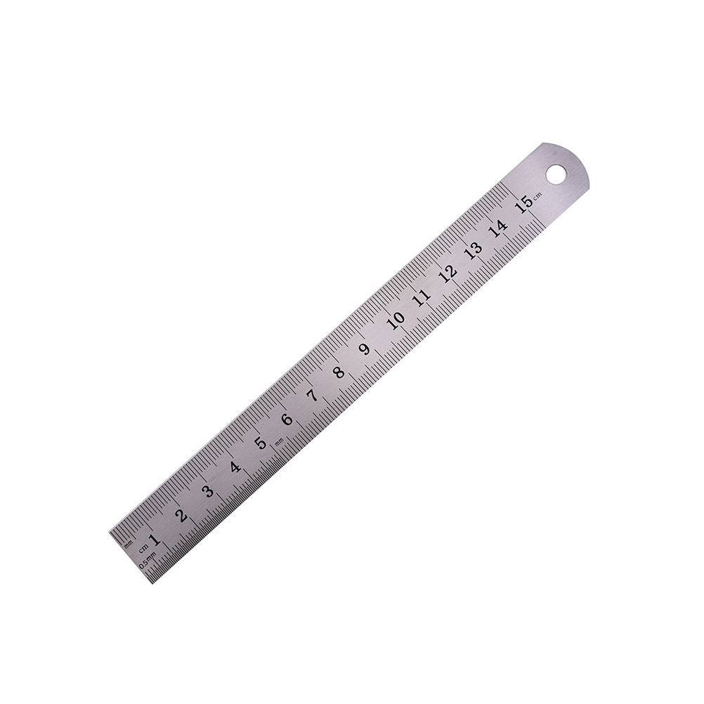 1PC Stainless Steel Metric Rule Precision Double Sided Measuring Tool 15cm Metal Ruler Hot Sale