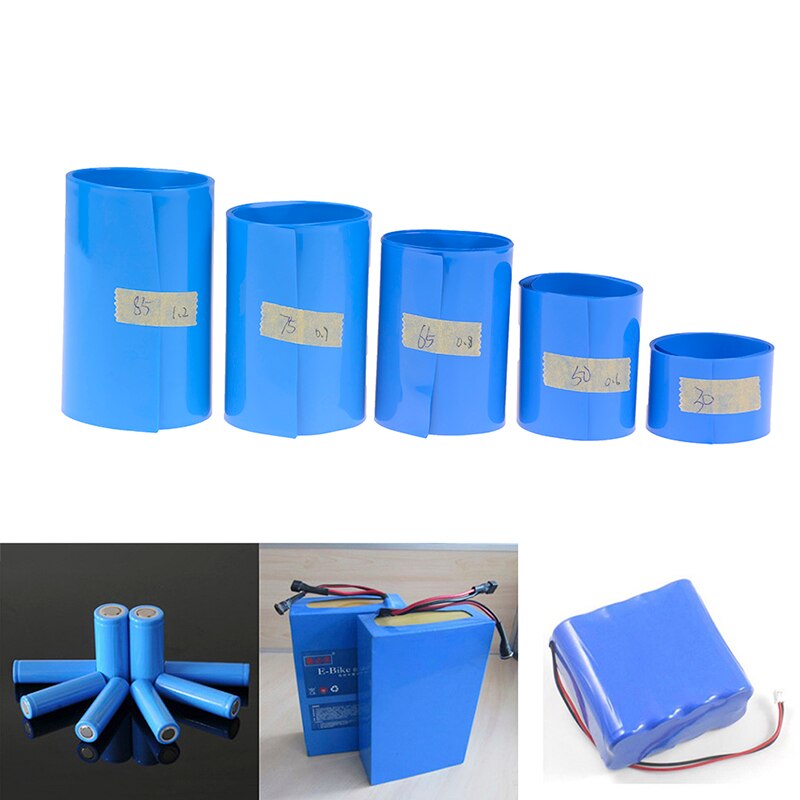 65 75 85 mm 18650 Lithium Battery Heat Shrink Tube Li-ion Wrap PVC Shrinkable Film Tape Sleeves Battery Pack Heat Shrinking Film