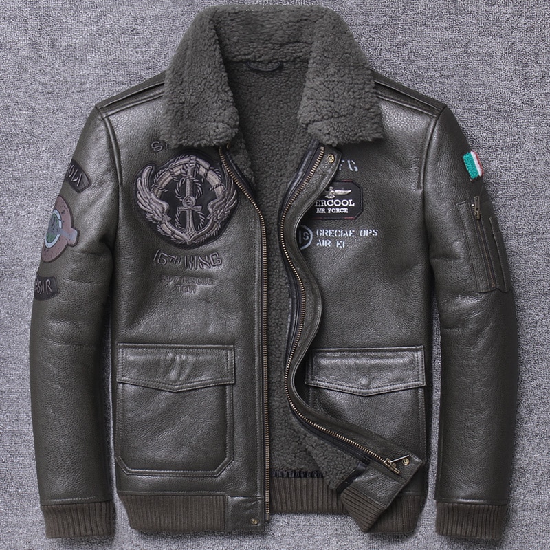 Australia Original Ecology One Clothing Male Genuine B3 Air Force Flight Serve Jacket Locomotive Leather Winter Coat