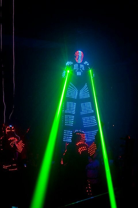 Kryoman Robotled Stilts Clothes LED Luminous Robot Costume David Guetta Robot Suit Performance Illuminated Light up Costumes