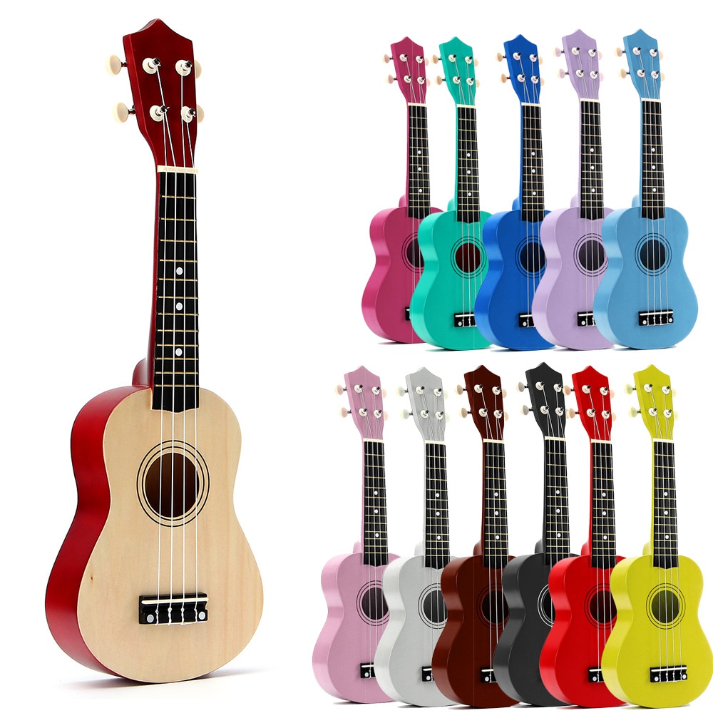 Zebra Spring 21 inch Basswood Soprano Ukulele Guitar Rosewood 4 Strings Ukulele Bass Guitar Uke Kids Gift Musical Instruments