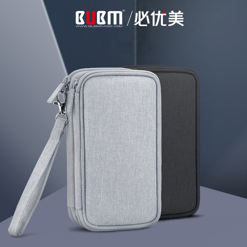 BUBM HDD Case Protect Bag Box USB Cable Charger Pouch Power Bank Storage Case for 20000mAh Romoss Charger