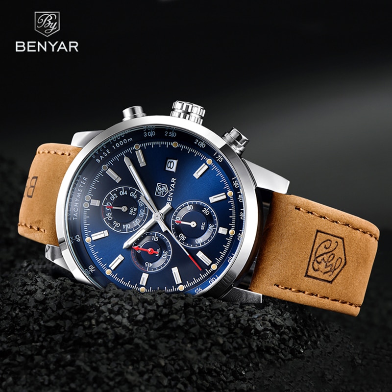 BENYAR Watches Men Luxury Brand Quartz Watch Fashion Chronograph Watch Reloj Hombre Sport Clock Male Hour Relogio Masculino 2020