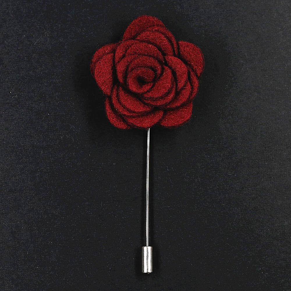 Romantic Corsage Groom Boutonniere Non-woven Rose Brooch Ceremony Flower Man Lapel Pin For Wedding Prom Decoration XH2019C