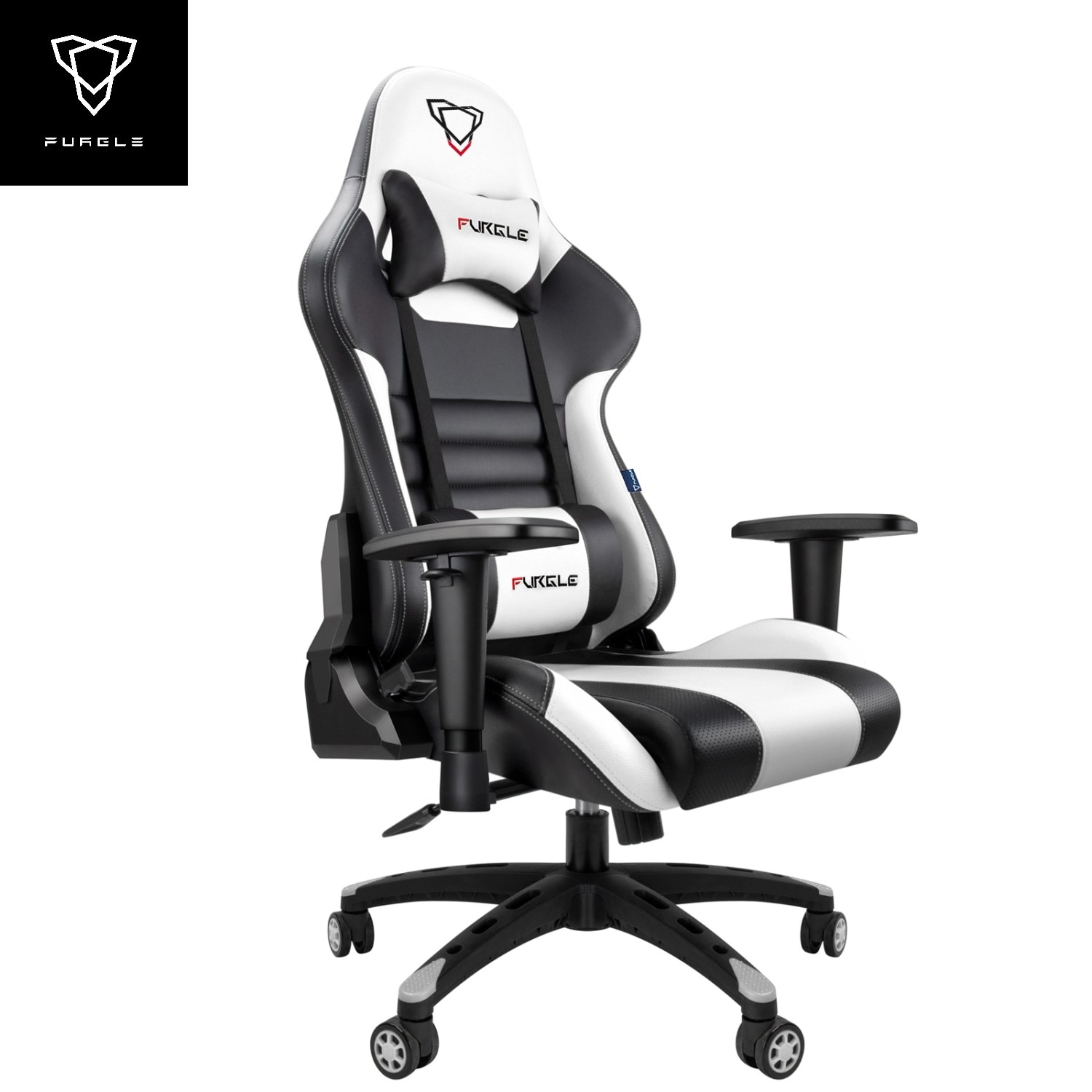 Furgle Modern Gaming Chair Computer Chair Armchair Rocking Reclining Chair with PU Leather WCG Game Chairs for Office Furniture