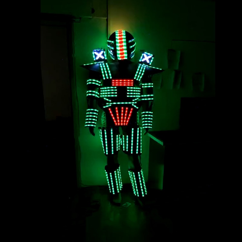 LED robot Costume /Light suits/ LED Robot suits/ The programming controller sets the helmet