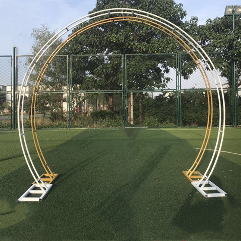 1pc double Circular arch wrought iron arch shelf flower stand decoration background frame wedding props birthday party supplies