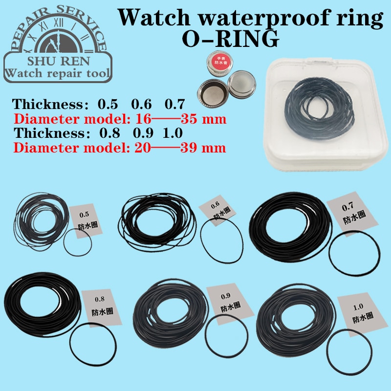 Watch gasket，Thickness 0.5/0.6/0.7/0.8/0.9/1.0mm, watch waterproof ring, O-RING, watch o-ring，o-ring gasket，Waterproof gasket