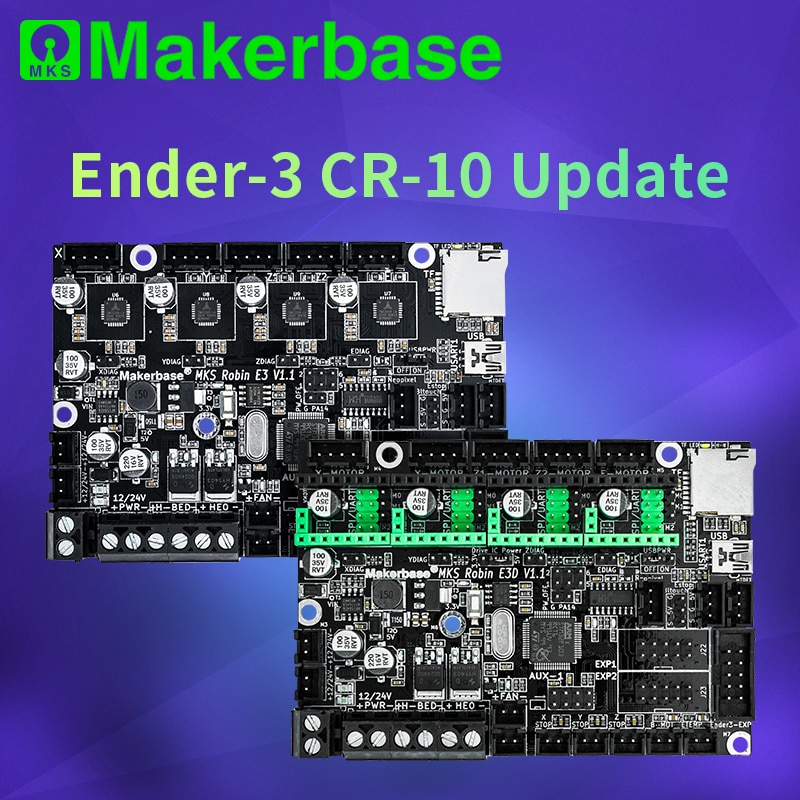 Makerbase MKS Robin E3 E3D 32Bit Control Board 3D Printer Parts with Tmc2209 Uart Mode Driver For Creality Ender 3 CR-10